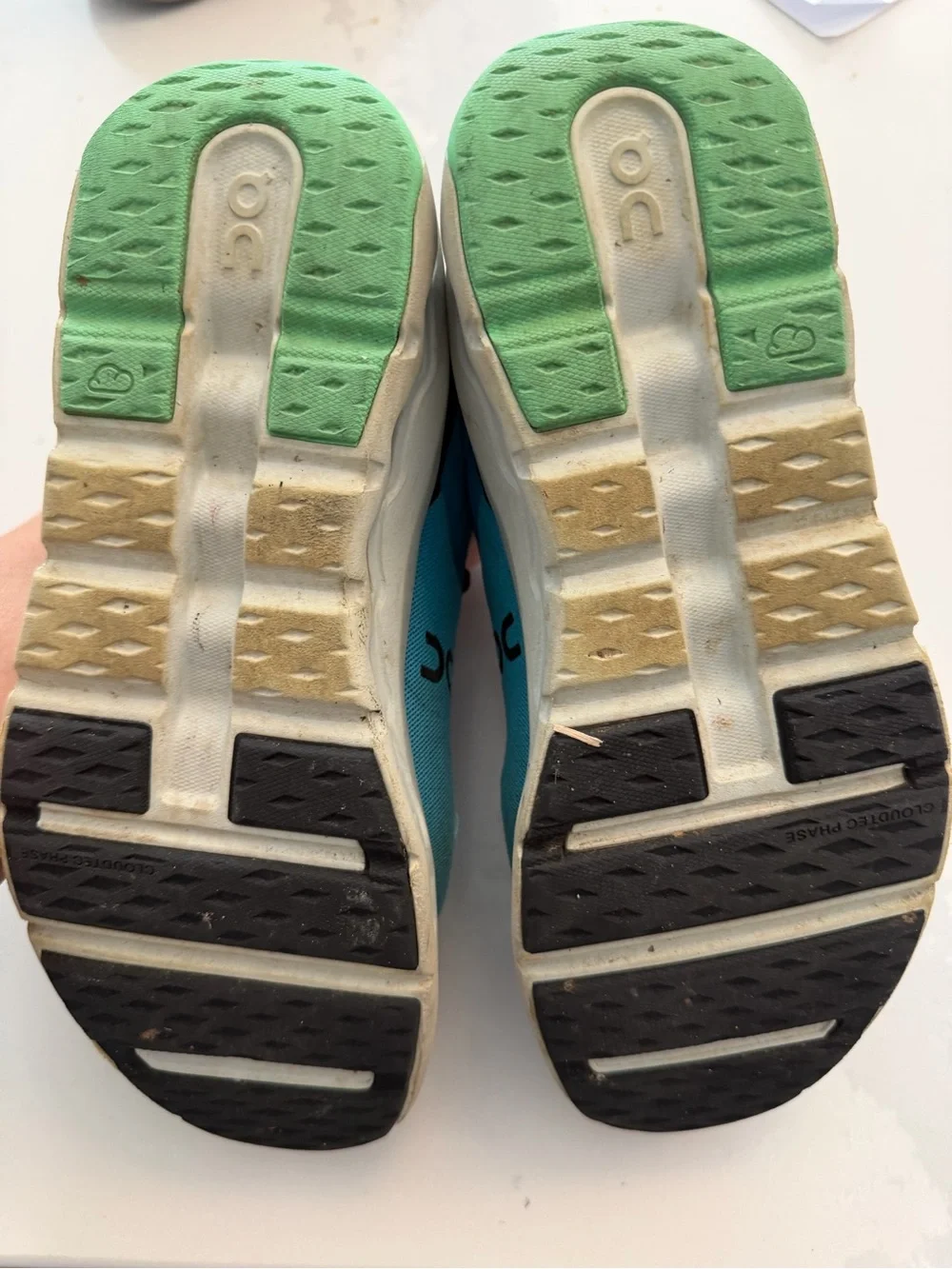 On Running Kids Turquoise and Black Sneakers